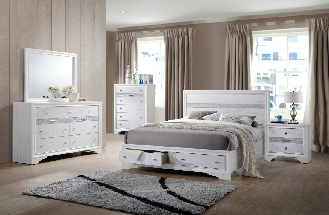 White Storage Bedroom set