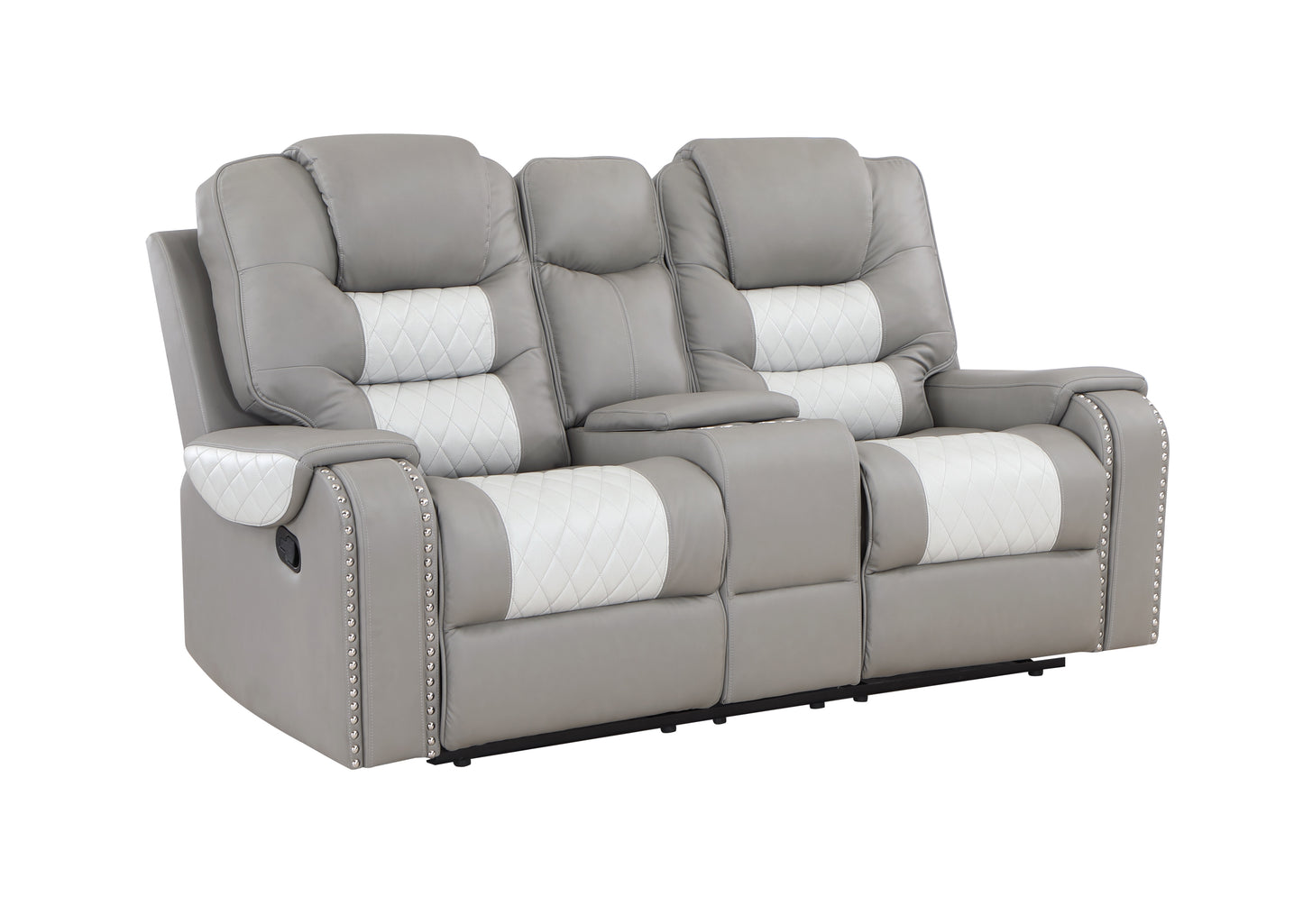 Harlow Grey and white Sofa and Loveseat