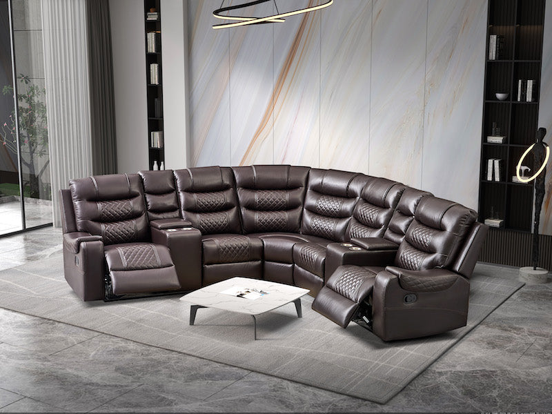 Victor Brown 3pc- Sectional Recliner