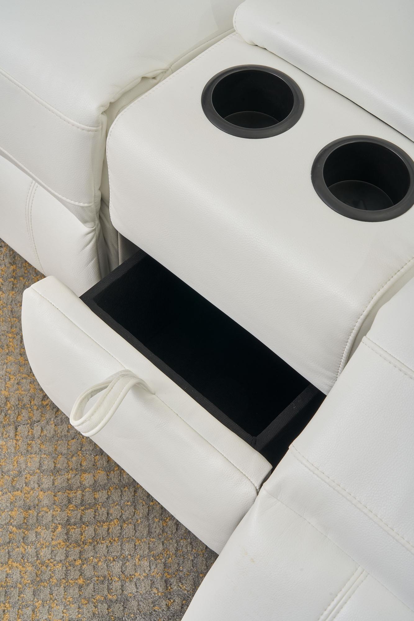 Cruz white 3pc- Sectional Recliner