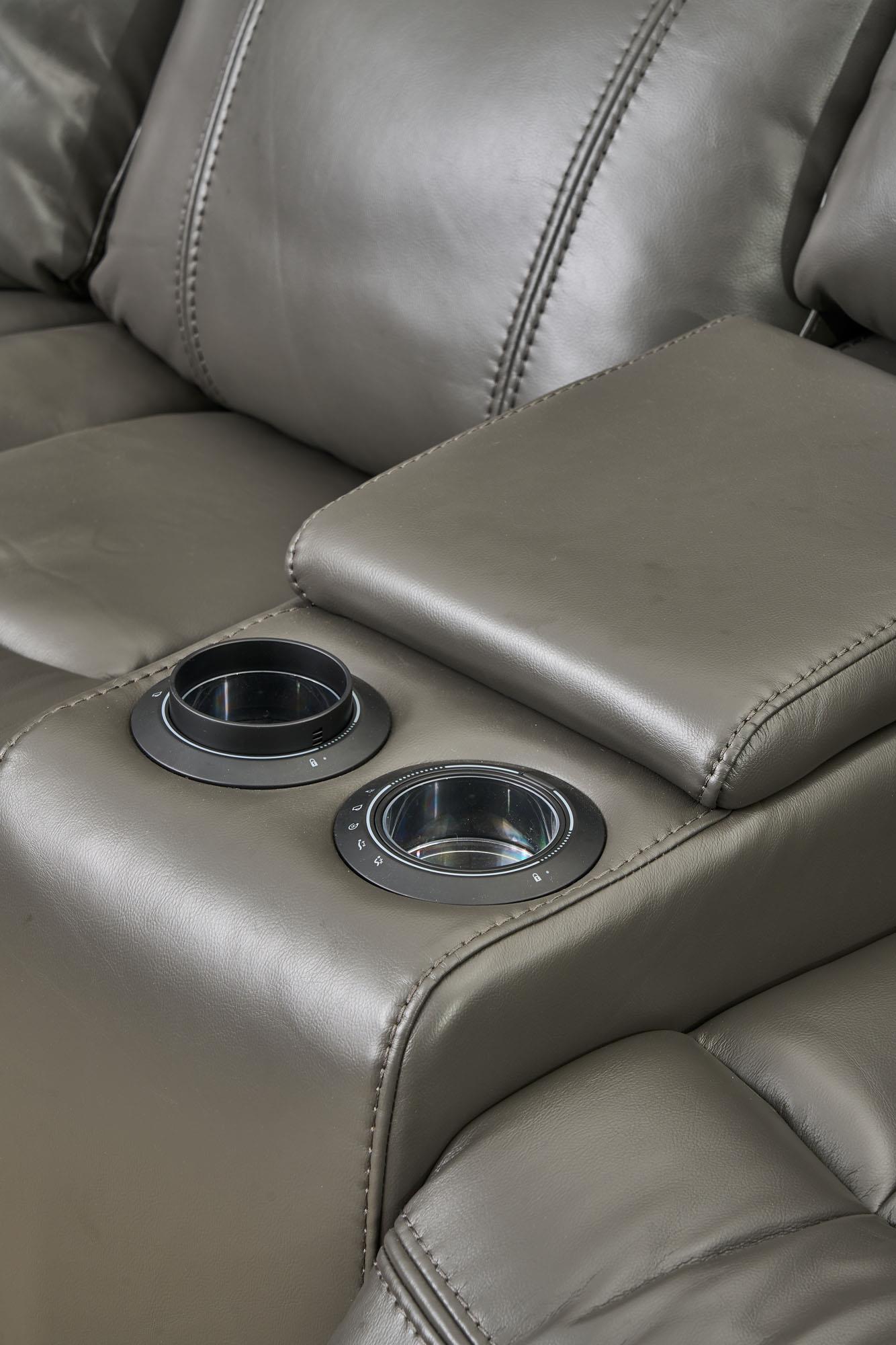 Jay Grey 3pc- Sectional Power Recliner w/ Led Light