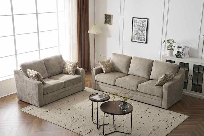 Flyn Brown Sofa and loveseat bundle
