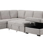 Larry Beige sleeper sectional sofa