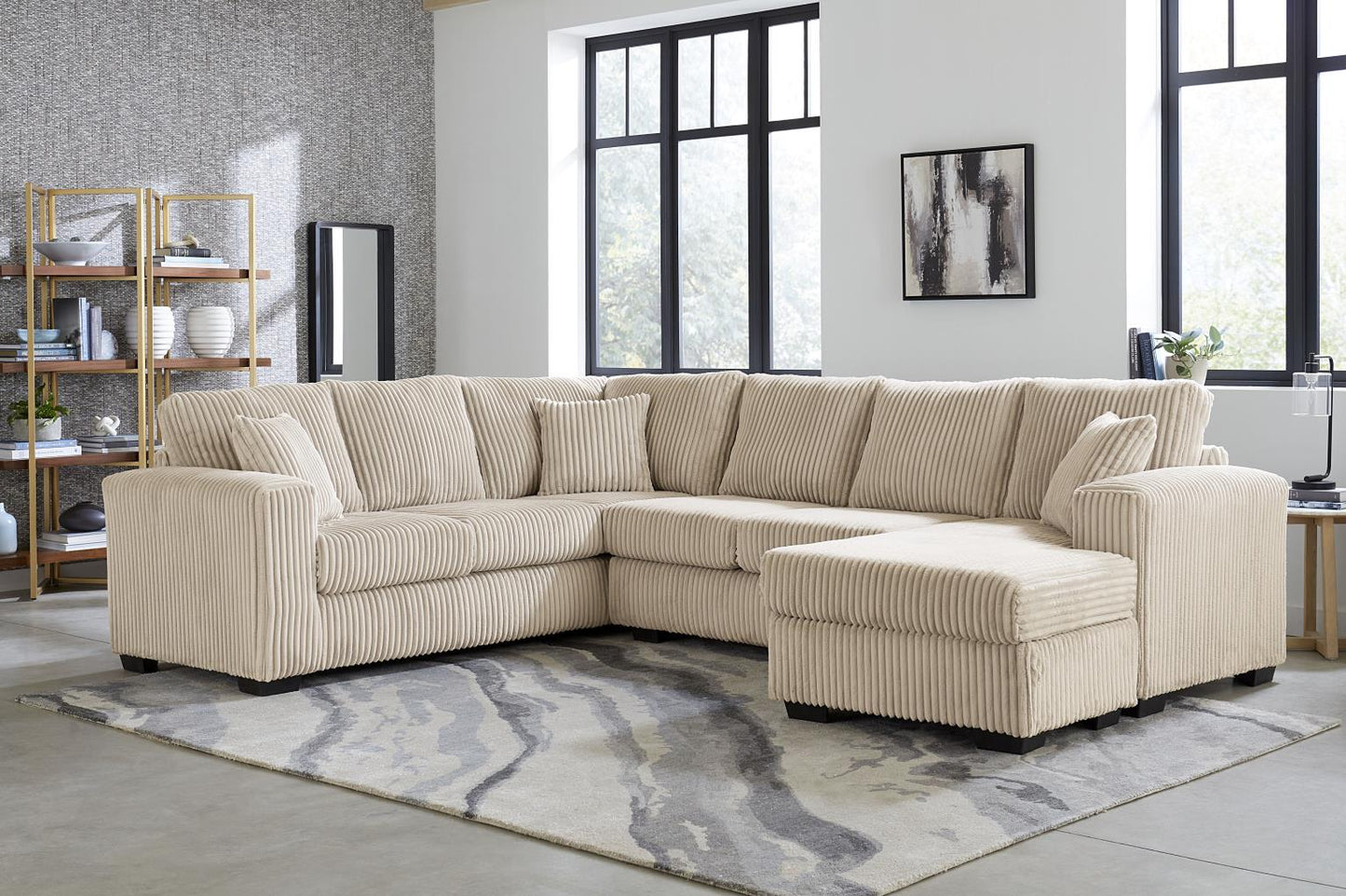 Tate ivory 3pc sectional