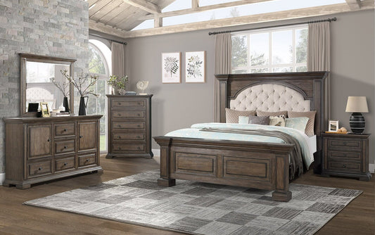 Amelio Brown 6pc Bedroom Set