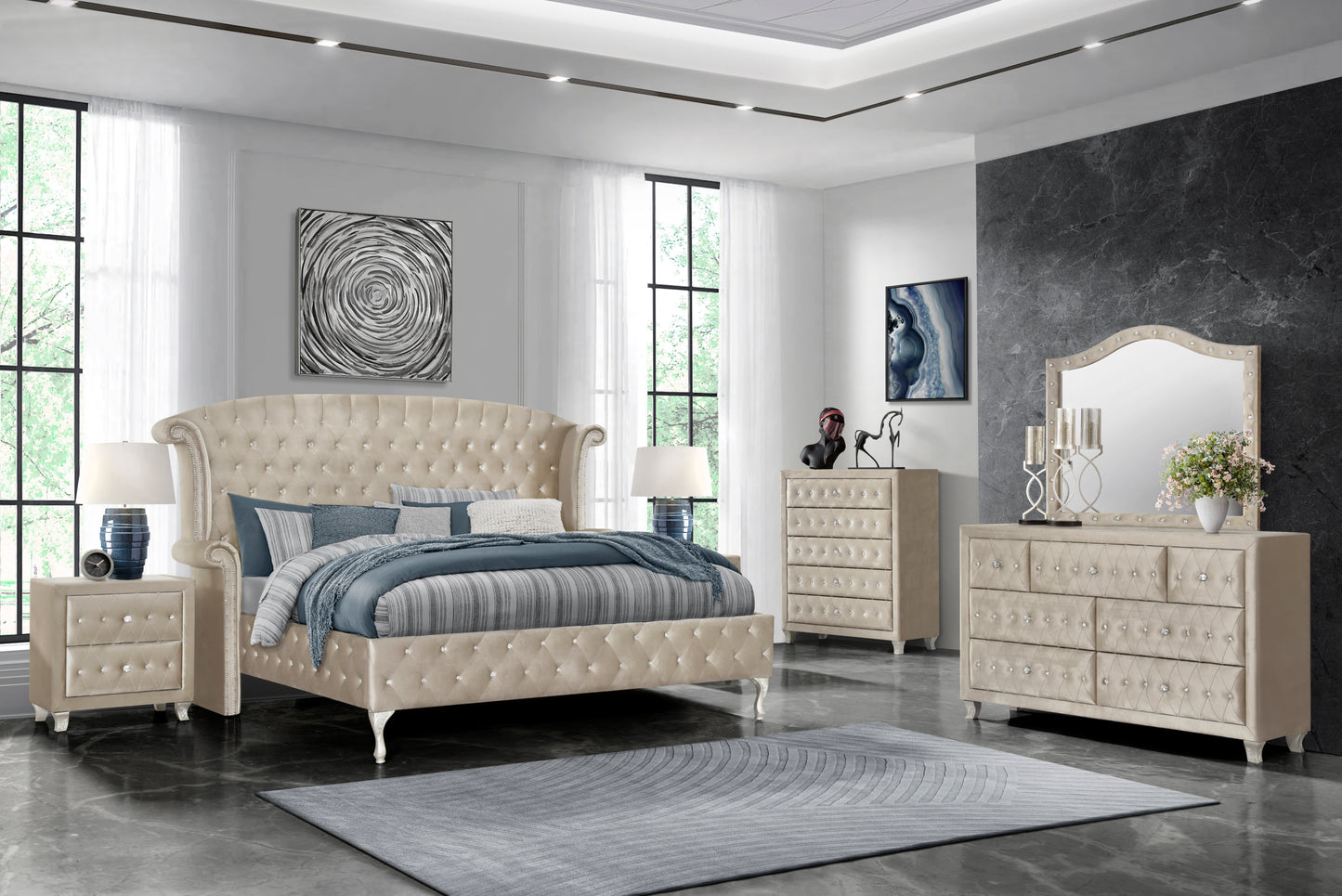 Dana Beige 4pc Bedroom set