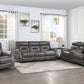 Andrea Grey recliner Sofa and loveseat