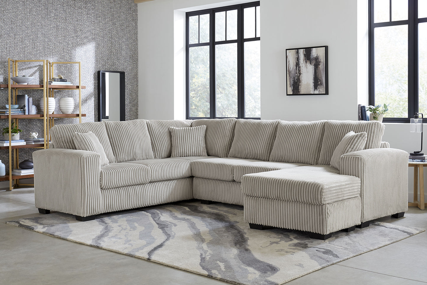 Tate light grey 3pc sectional