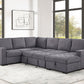 3pc Grey Sectional w/ Pull out sleeper.