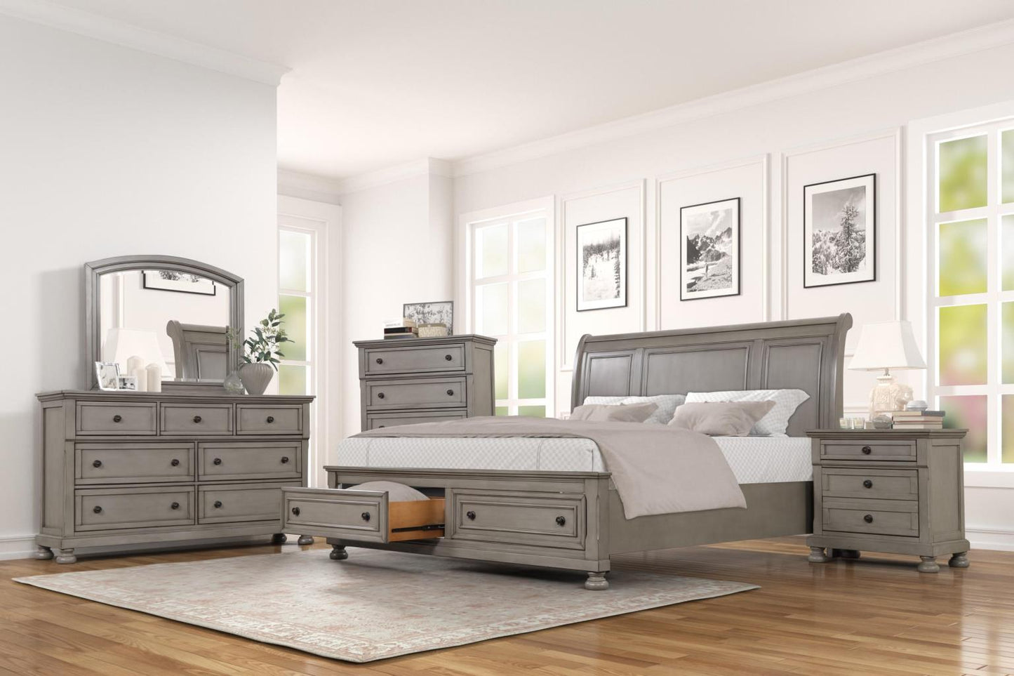 Carson Grey 4pc Bedroom set!