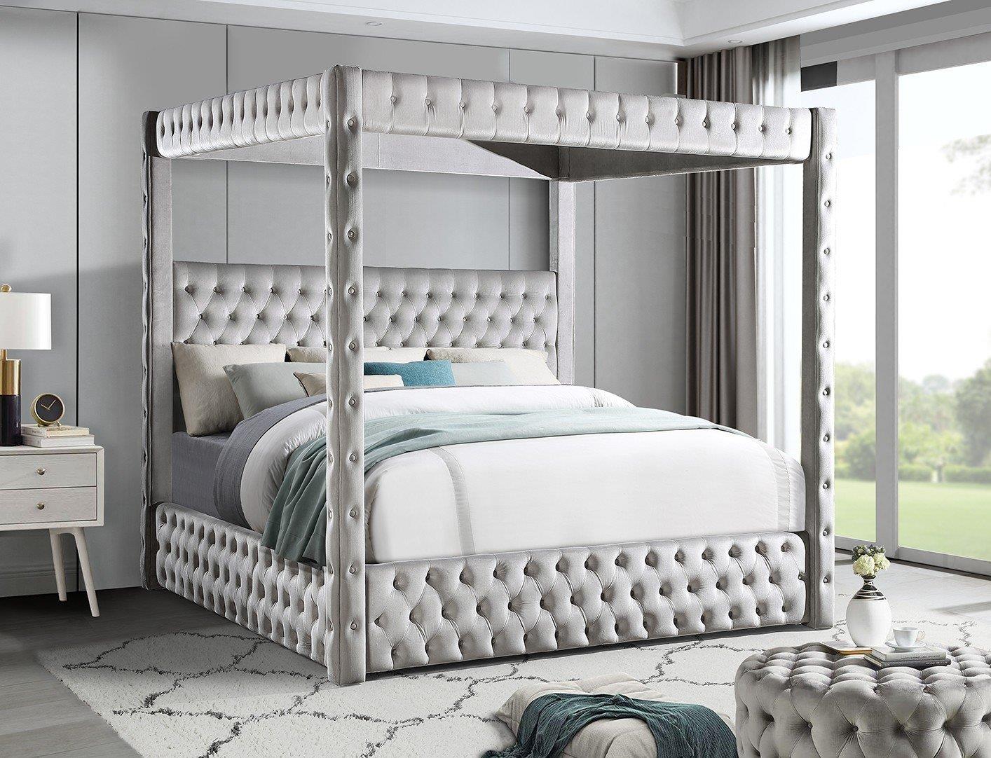 Harlem Grey Canopy Bed