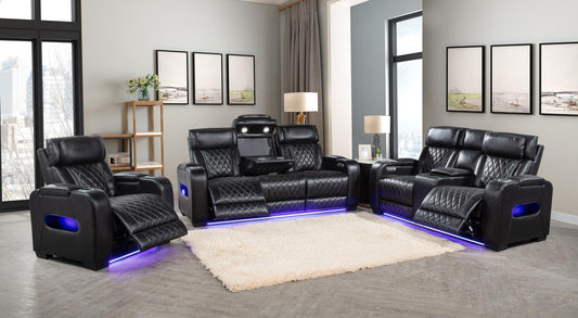 Polax Black Power Recliner set
