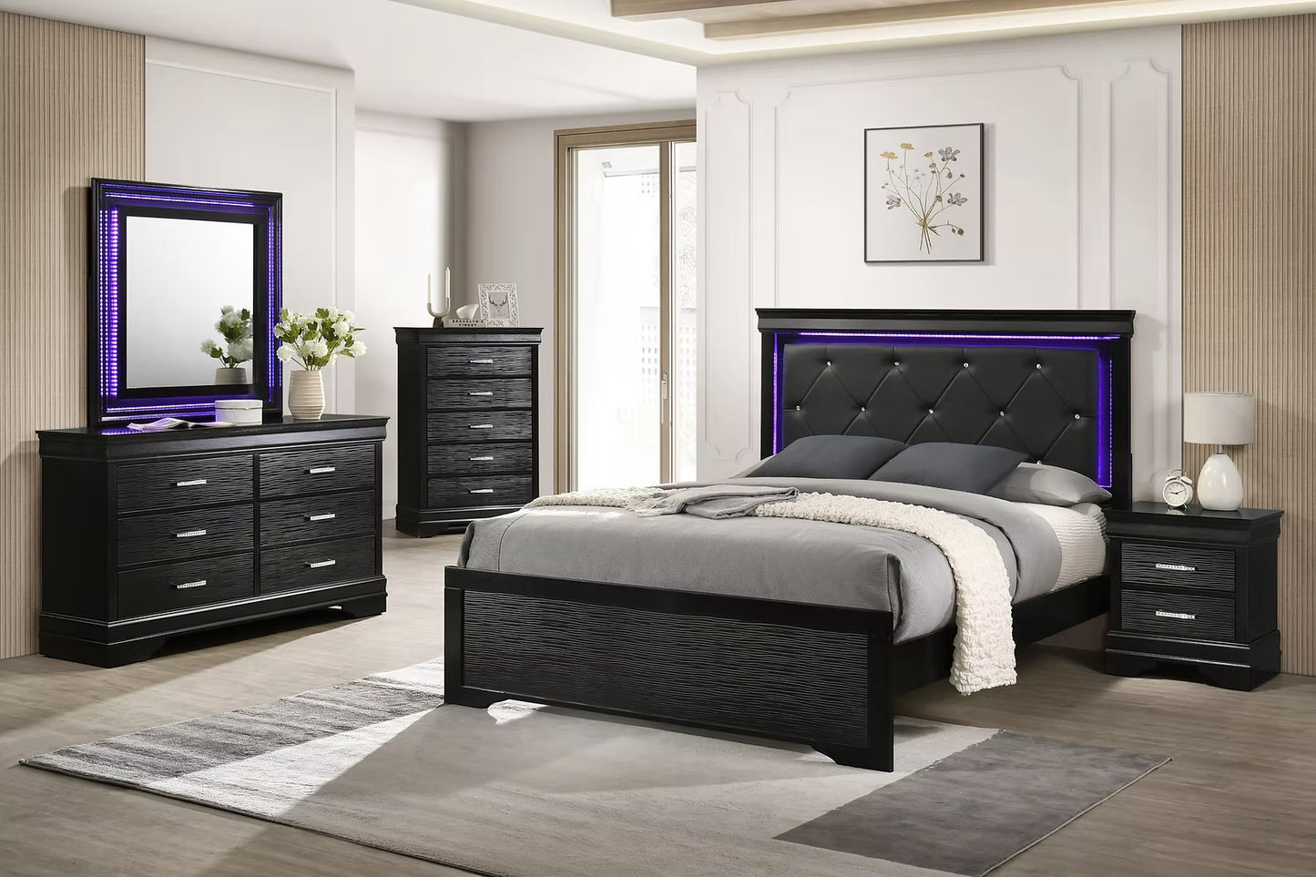 Nora Black Bedroom set