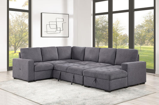 Lary Grey sleeper sectional