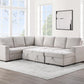 Lary Beige sleeper sectional