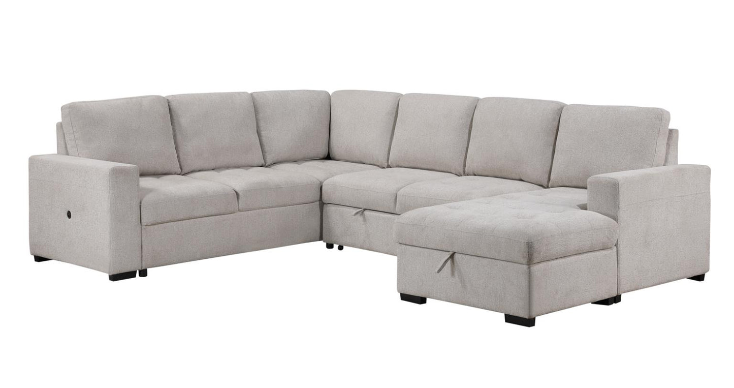 Lary Beige sleeper sectional