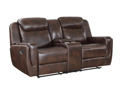 Aspen brown 2pc recliner living room set