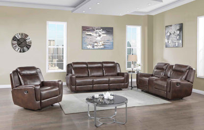 Aspen brown 2pc recliner living room set