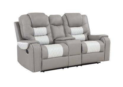 Harlow Grey and white Sofa and Loveseat