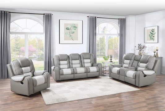Harlow Grey and white Sofa and Loveseat
