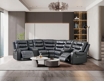Victor Black 3pc- Sectional Recliner