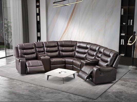 Victor Brown 3pc- Sectional Recliner