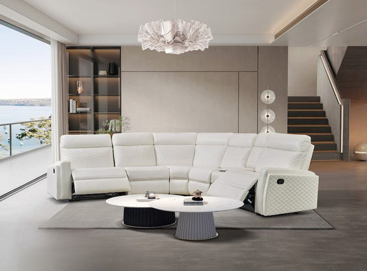 Cruz white 3pc- Sectional Recliner