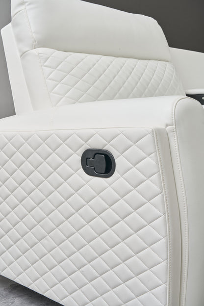 Cruz white 3pc- Sectional Recliner