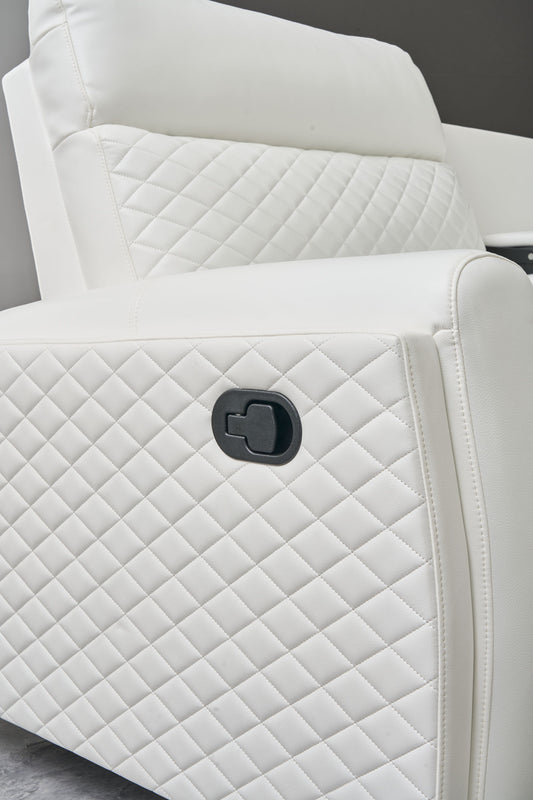 Cruz white 3pc- Sectional Recliner