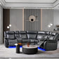 Jay Black 3pc- Sectional Power Recliner w/ Led Light