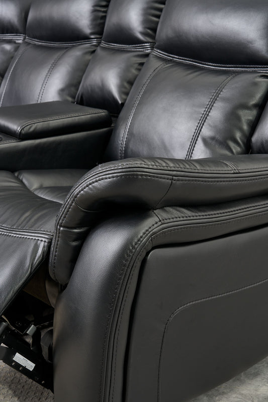 Jay Black 3pc- Sectional Power Recliner w/ Led Light